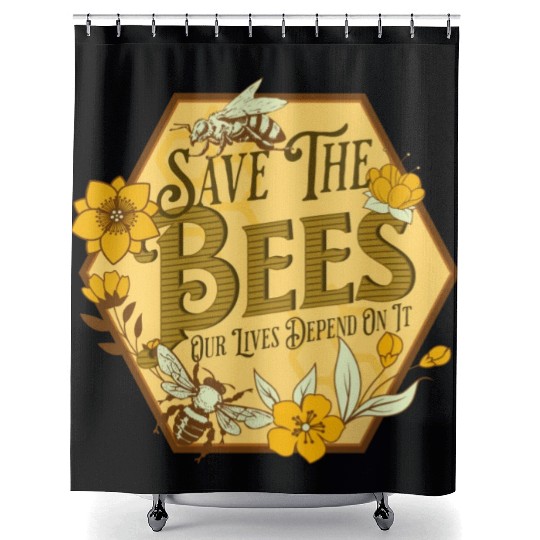 Honey Bee Beekeeping Save The Bees Shower Curtains
