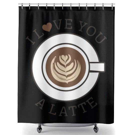 I Love You A Latte Shower Curtains