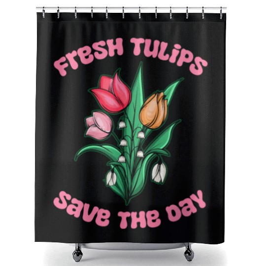 Tulip Gardening Cute Shower Curtains