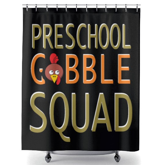 Preschool Gobble Squad Shower Curtains