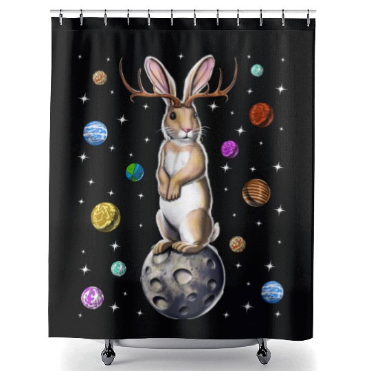 Jackalope Rabbit Shower Curtains