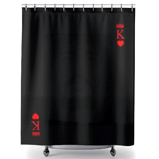 Jesus Is King Jesus King Of Hearts Card Christian Shower Curtains
