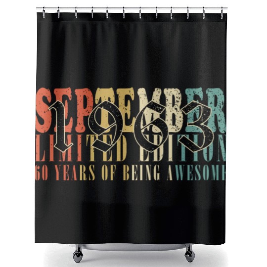 september 1963 Anniversary september 1963 septembe Shower Curtains