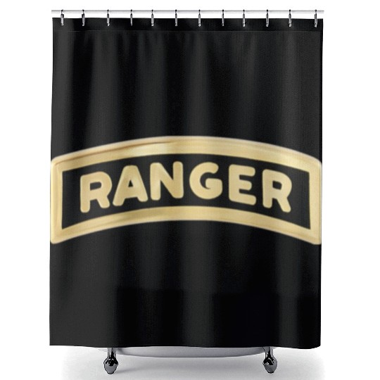 us army ranger tab enameled Shower Curtains