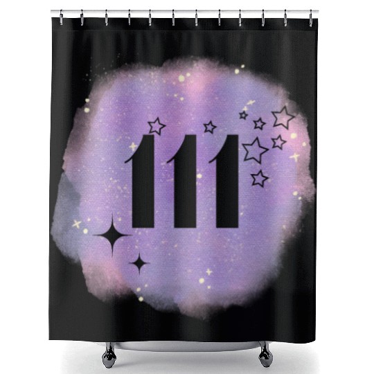 Angel Number 111 Numerology Lilac Shower Curtains