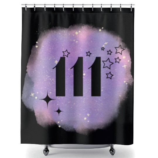 Angel Number 111 Numerology Lilac Shower Curtains