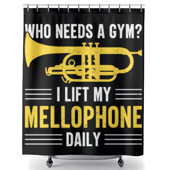 Mellophonist Musical Instrument Orchestra Shower Curtains