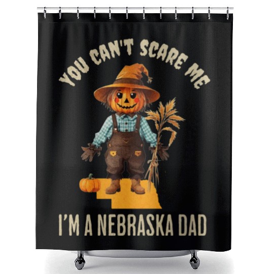 I’m a Nebraska Dad Halloween Fall Autumn Shower Curtains