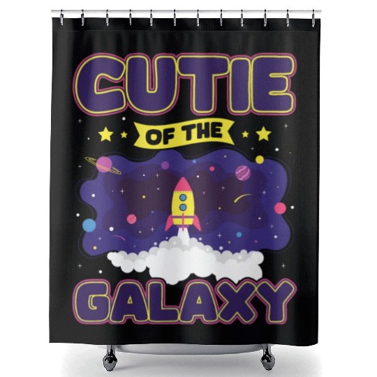 Cutie Of The Galaxy! Sweet Girl, Child Baby, Girl, Shower Curtains