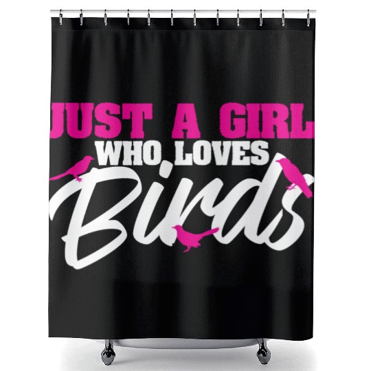 Bird Budgie Girl Love Parrot Sparrow Hummingbird Shower Curtains