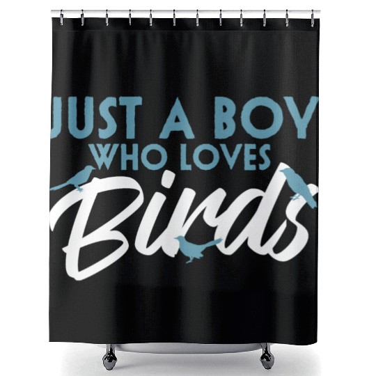 Bird Budgie Boy Avian Love Robin Heron Hummingbird Shower Curtains