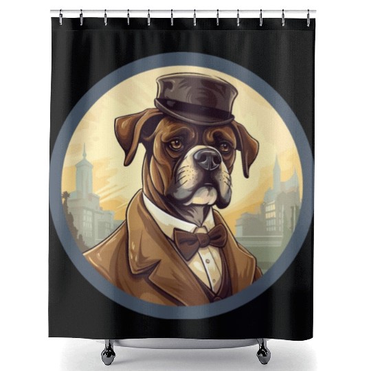Best dog dad ever Shower Curtains