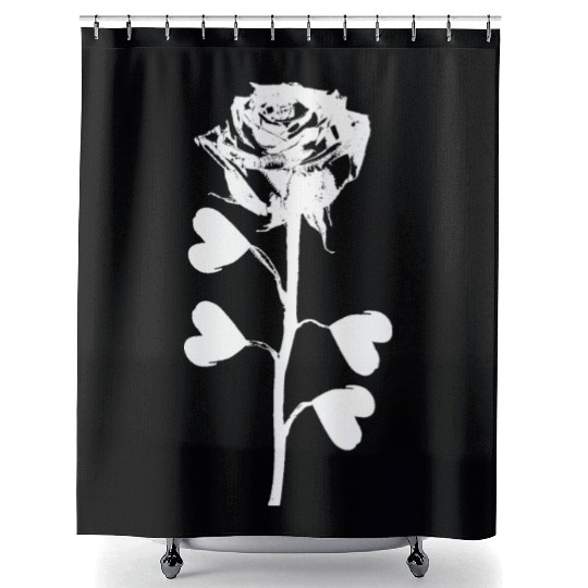 Lotus white Shower Curtains