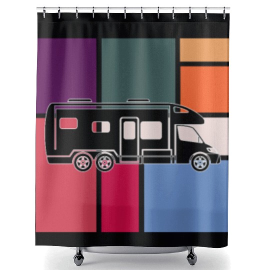 Vintage Camper – Retro Road Trip Shower Curtains