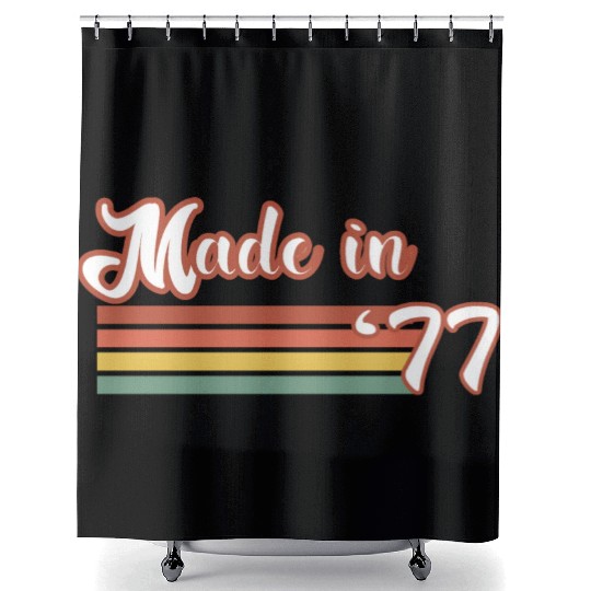 Vintage 1977 47th Birthday Made in 1977 Born 1977 Shower Curtains