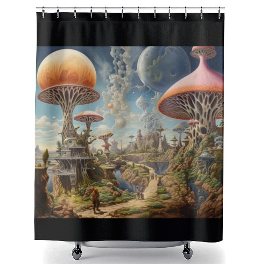Fantasy Land Graphic Art Print Shower Curtains