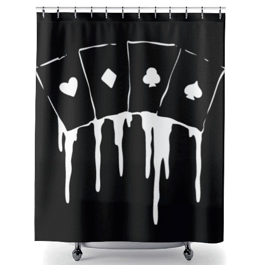 Poker Card Addicted to Gaming Gift Shower Curtains