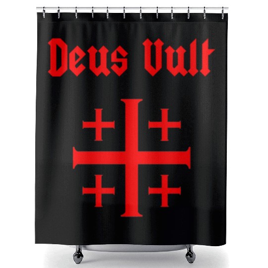 Jerusalem Cross Crus Emblem Knights Templar Shower Curtains