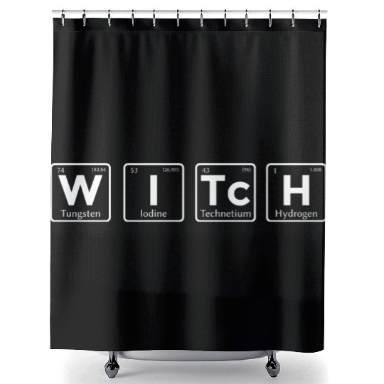 Periodic Table Witch Halloween Costume Shower Curtains
