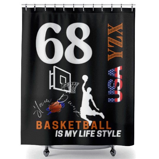 Basketball is my lifestyle Shower Curtains