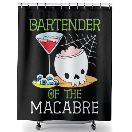 Bartender of the Macabre Bartender Halloween Shower Curtains