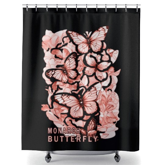 monarch butterfly Shower Curtains