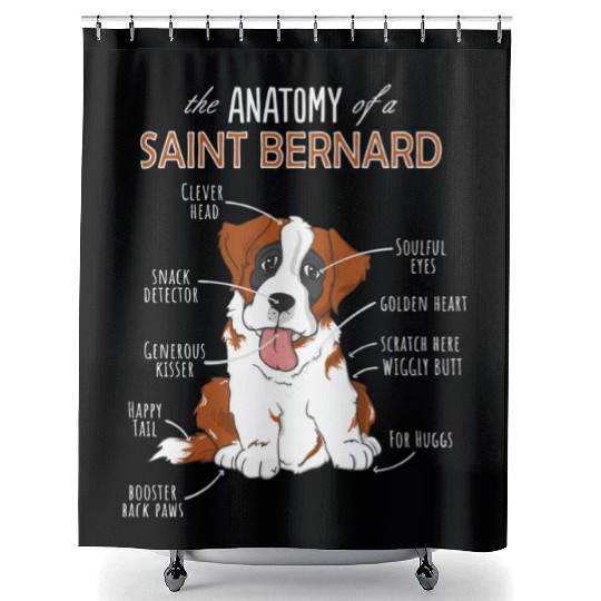 The Anatomy Of Saint Bernard Shower Curtains