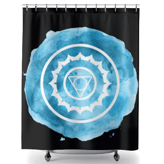Clear Expressions: Throat Chakra Artistry Shower Curtains