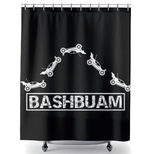 Natural Born RC car Driver Racer Remote Controlled Shower Curtains
