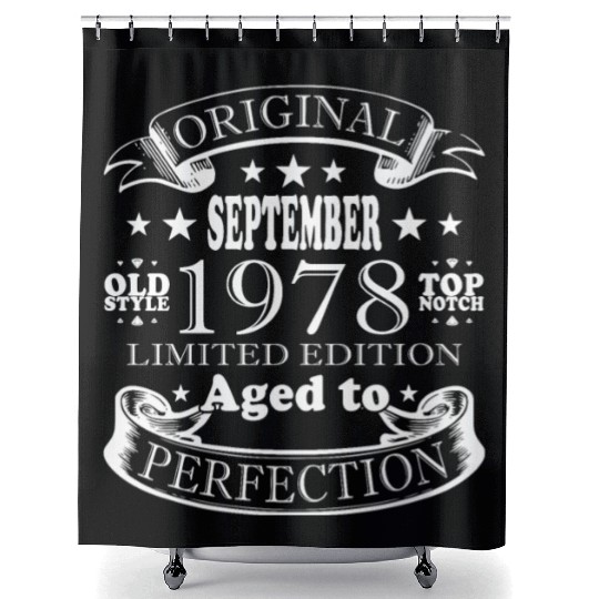 september 1978 Anniversary september 1978 septembe Shower Curtains