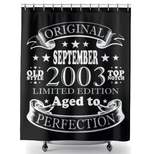 september 2003 Anniversary september 2003 septembe Shower Curtains