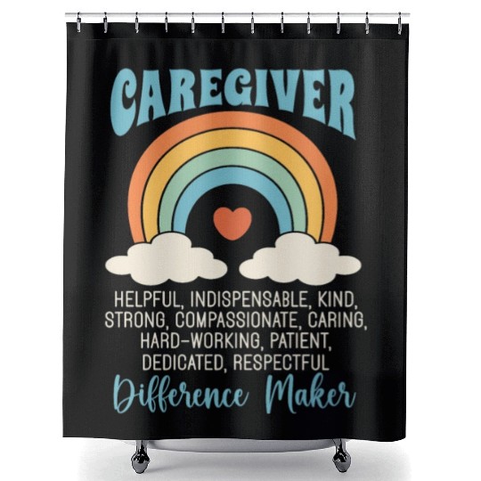 Caregiving Caregiver Helpful Independent Caregiver Shower Curtains