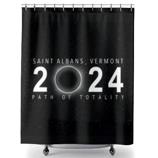 Saint Albans Vermont 2024 Eclipse Souvenir Cool Shower Curtains