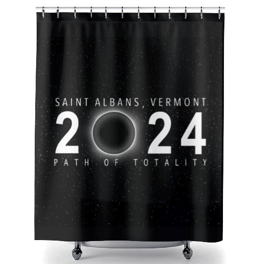 Saint Albans Vermont 2024 Eclipse Souvenir Cool Shower Curtains