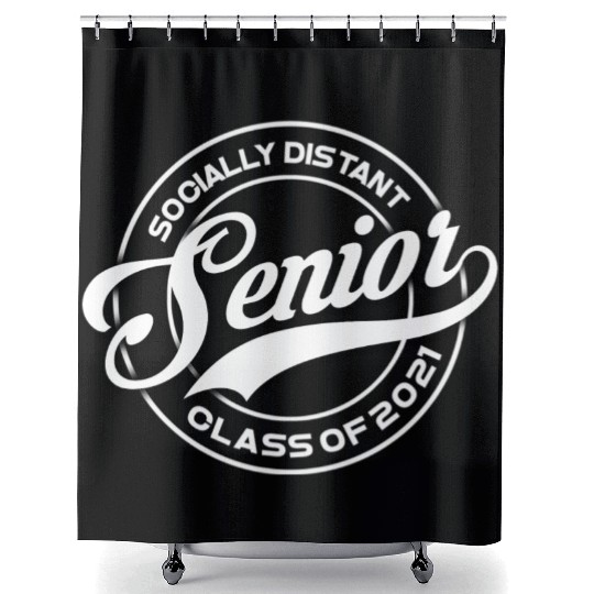 Graduating 2021 Senior Class Back To School Social Shower Curtains