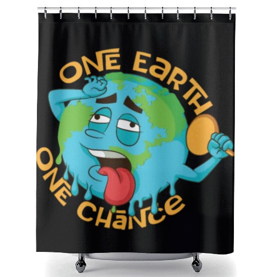 Climate Change Environmental Earth Day Planet Shower Curtains