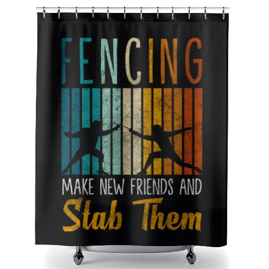 Fencing Training Winner Tradition Shower Curtains