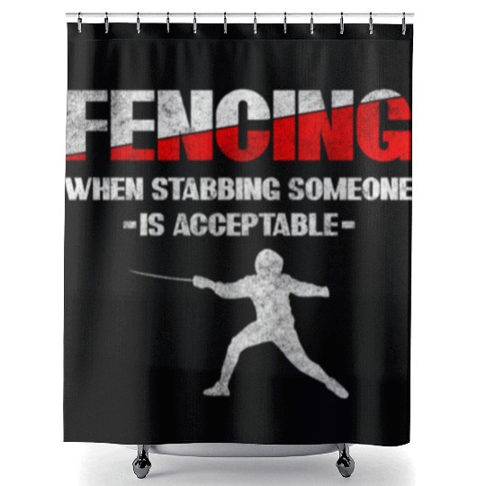Fencer Fight Sport Fencing Tradition Shower Curtains