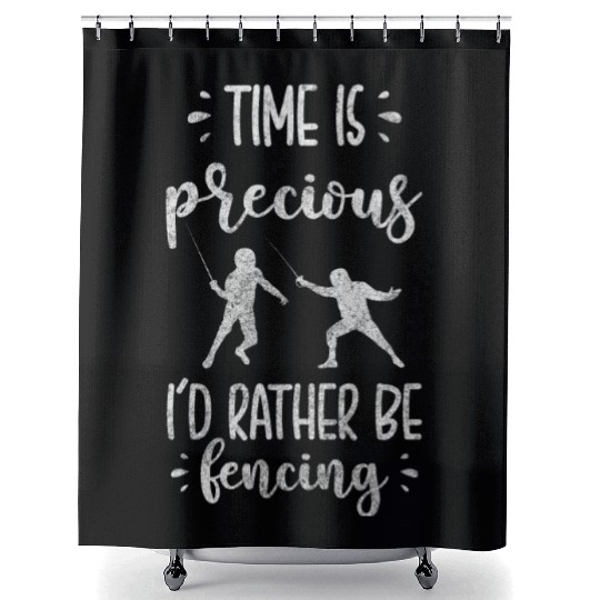 Fencing Sport Fight En Garde Sword Fighting Shower Curtains