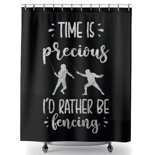 Fencing Sport Fight En Garde Sword Fighting Shower Curtains