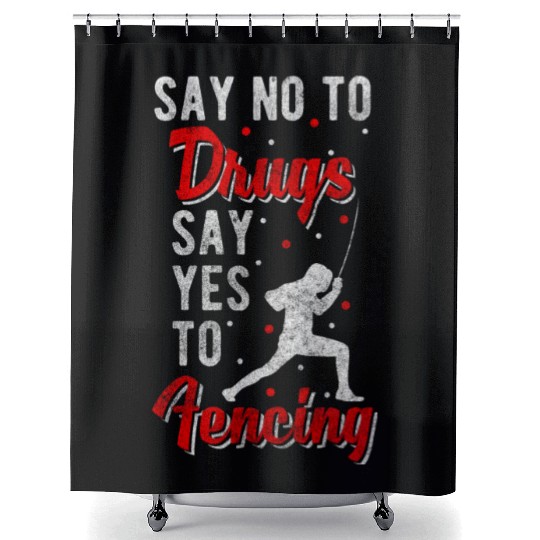 Fencer Victory Sport Fencing Hobby Shower Curtains