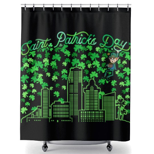 Saint Patrick's Day Miami Florida Shower Curtains