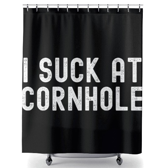 I Suck at Cornhole Shower Curtains