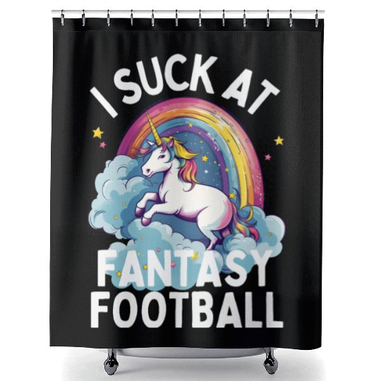 I Suck at Fantasy Football Shower Curtains