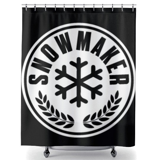 Great Snowmaker Apparel Snow Gun Technology Shower Curtains