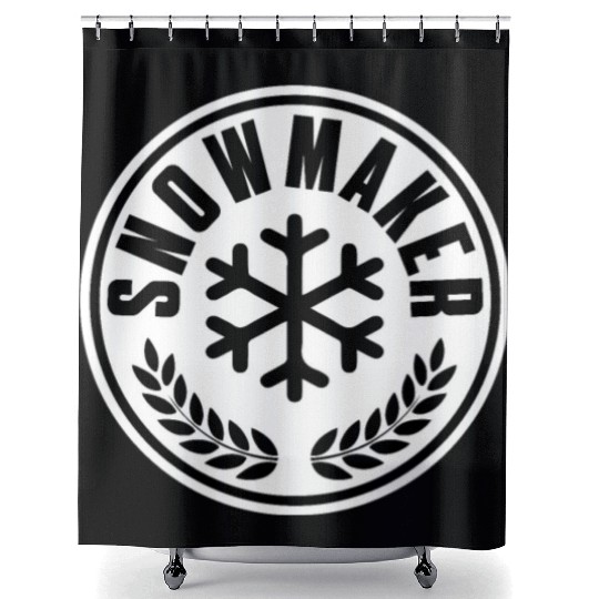 Great Snowmaker Apparel Snow Gun Technology Shower Curtains