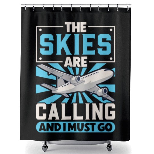 Pilot Aviation Airplane Airline Future Pilots Shower Curtains