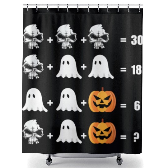 Math Teacher Halloween Shower Curtains