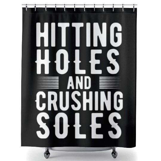 Funny Retro Cornhole Lover Hitting Holes And Shower Curtains