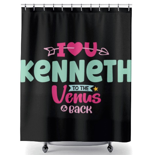I Love You Kenneth Valentines Shower Curtains